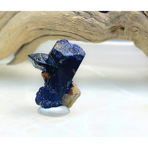 Azurite Crystal - Rare - Kerrouchen, Morocco