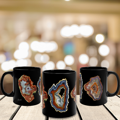 Colorful Sliced Agate Ceramic Mug 11 oz