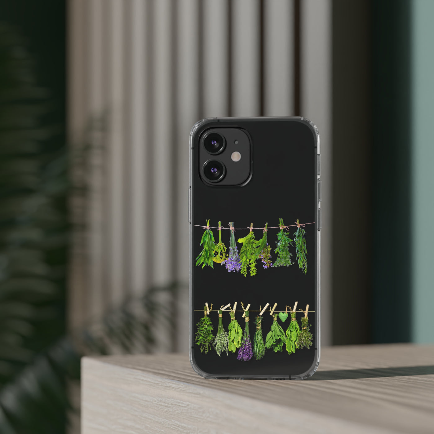Crystal Clear Phone Case with Plants, Flowers, Dried Herbs | IPhone & Android| Plant Lovers Gift