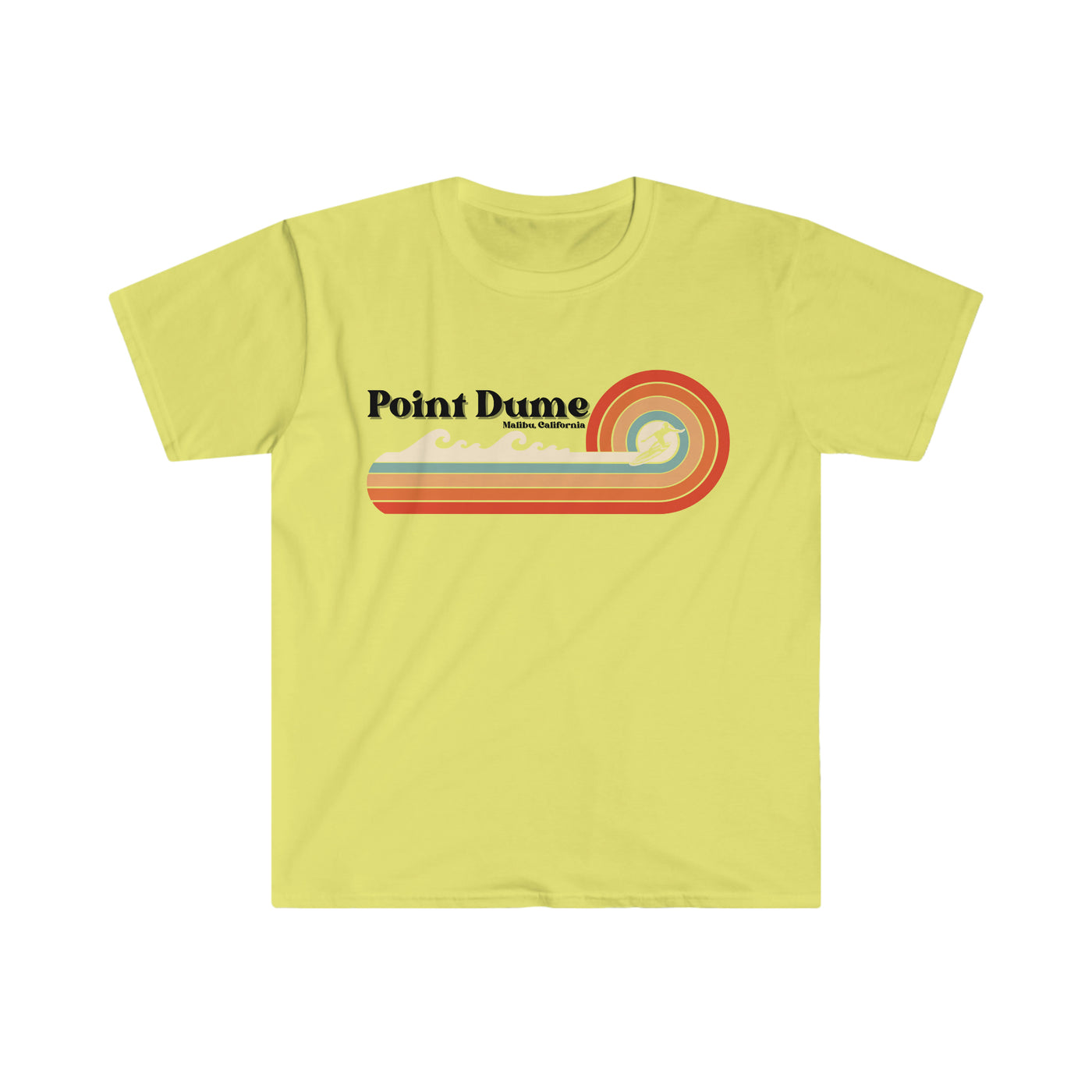 Point Dume Malibu Retro Unisex Softstyle T-Shirt