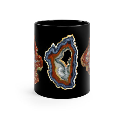 Colorful Sliced Agate Ceramic Mug 11 oz