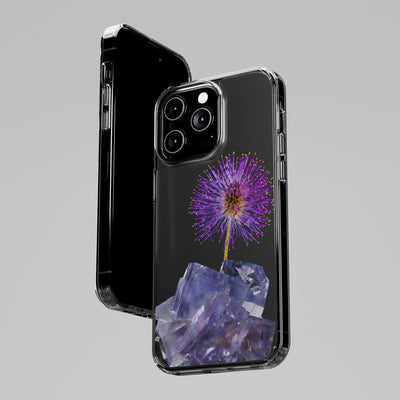 Crystal Clear Phone Case with Plants, Flowers, and Crystals | Durable, Slim, and Protective | IPhone & Android