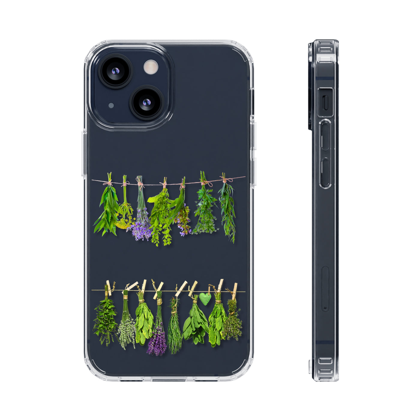 Crystal Clear Phone Case with Plants, Flowers, Dried Herbs | IPhone & Android| Plant Lovers Gift