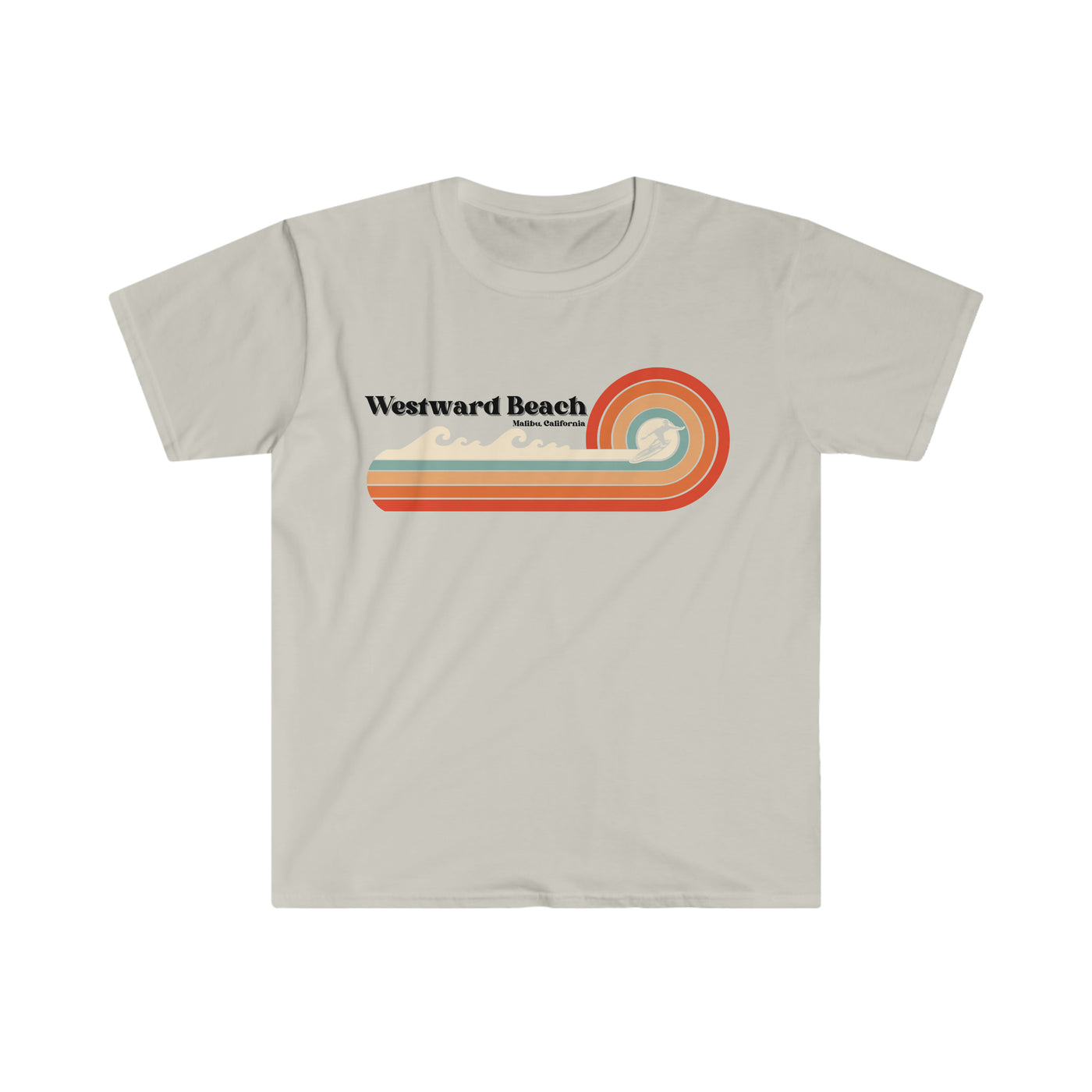 Westward Beach Malibu Retro Unisex Softstyle T-Shirt