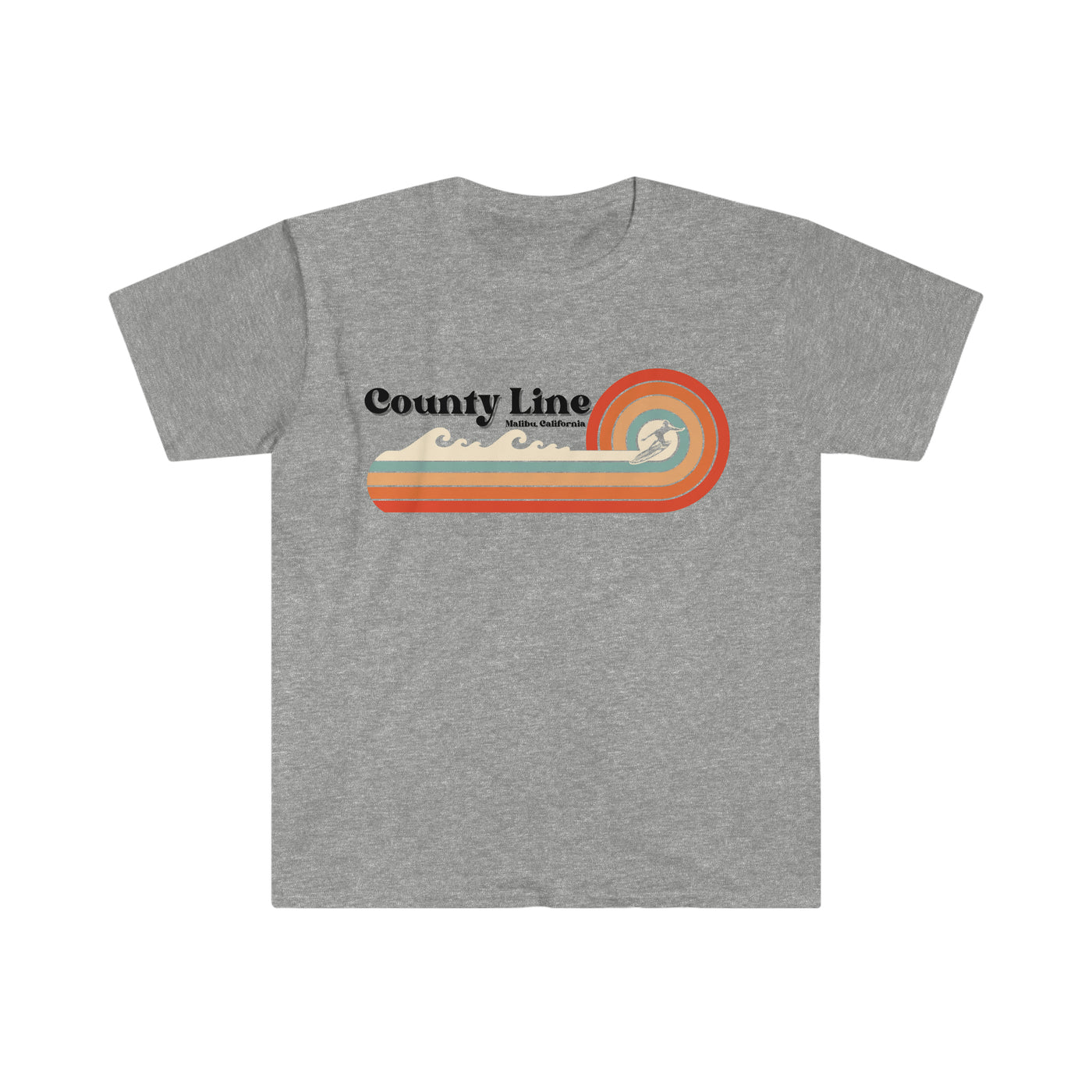 County Line Malibu Retro Unisex Softstyle T-Shirt