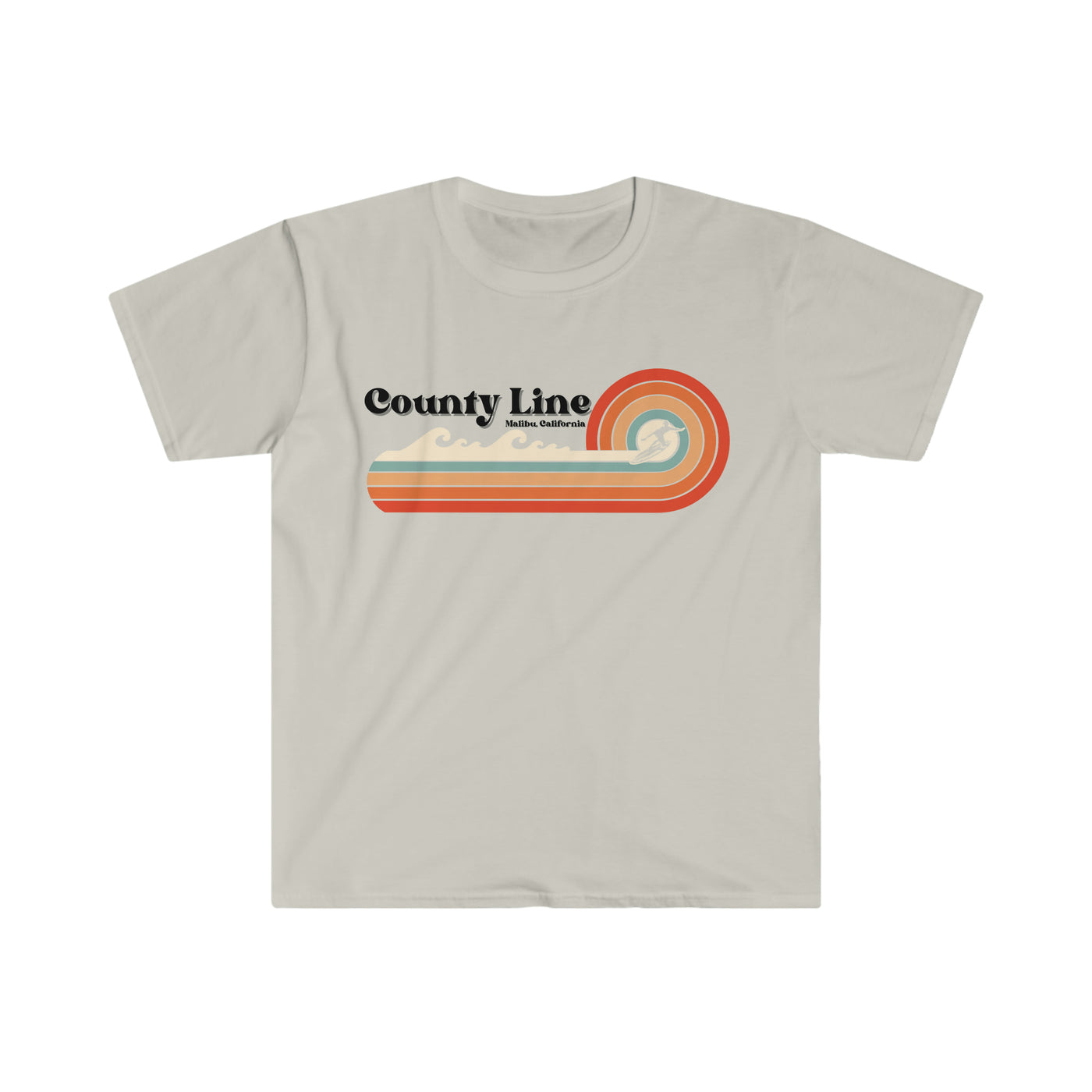 County Line Malibu Retro Unisex Softstyle T-Shirt
